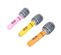 iplusmile Microphone Gonflable pour Garçon Fille Accessoire Rock Années Décor de Fête Musical Flexible et Cadeau pour Concerts et Soirées