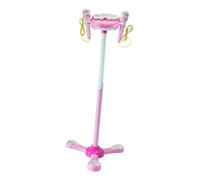 iplusmile Microphone Musical Éducatif Garçon Fille avec Lumières Sons et Amplification Micro Karaoké Double Rose pour Fille Garçon Compatible et Téléphone sans Pile