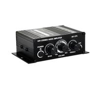 iplusmile Mini Amplificateur Audio Numérique 12v à Deux Canaux Stéréo | Alliage D’aluminium Noir, Réglage des Basses et Aigus, Voix Claire, Connexion Stable, Faible Distorsion