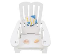 iplusmile Mini Chaise de Plage Bois Décorative Style Méditerranée Modèle Artisanal pour Décoration Maison et Bureau Ornement Unique et Style Aléatoire