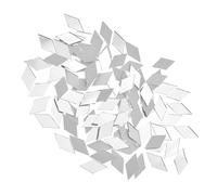 iplusmile Mini Miroirs Mosaïques Géométriques Autocollants 300 Pcs Acrylique Solide Petits Carreaux Miroir 13 X 25 CM pour Décoration Murale Loisirs Créatifs DIY et Cadres Photo