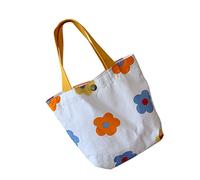 iplusmile Mini Sac à Main Toile Fleurie Pochette Simple pour Femme Sac Cabas Multifonction au Style Élégant