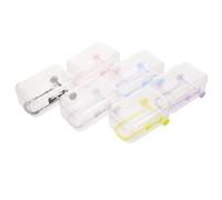 iplusmile Mini Valise Boîte à Bijoux Transparente en Plastique Portable, 6 Pièces, pour Maquillage et Faux Cils Lors de Fêtes D'anniversaire et Autres Occasions