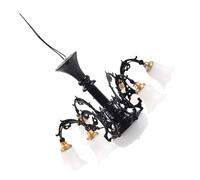 iplusmile Miniature Lampe Suspension Abs et Lustre Décoratif pour Maison de Poupée Éclairage Miniature Blanc Froid pour Salon de Maquette