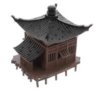 iplusmile Miniature Pavilion for Fish Tank Asian Micro Landscape Ornament Plastic Bonsai Garden Decoration Space-Saving Traditional Architecture Model