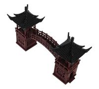 iplusmile Miniature Pavillon Japonais pour Jardin Zen Décoration Micro Paysage Accessoire Aquarium et Terrarium Pavillon Miniature avec Pont Ornement Paysager Zen