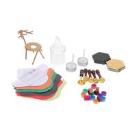 iplusmile Miniature Wax Seal Kit with Warmer for Dollhouse Christmas Decoration Portable Dollhouse Seal Stamp Set for DIY Crafts Envelope Sealing and Wedding Invitations