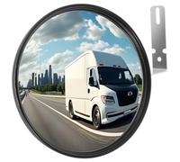 iplusmile Miroir Convexe de Sécurité Prévention des Blessures 16 Cm en Plastique et Métal Installation Facile et Grosse Visibilité D'angle pour Supermarché et Magasin