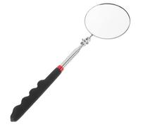 iplusmile Miroir Extensible D'inspection en Plastique Télescopique Rond Noir Usage Solide pour Voiture, Réparation Automobile et L'inspection Véhicule