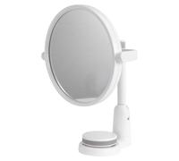 iplusmile Miroir Mural Pliable Rond Blanc pour Maquillage Miroir Unique Haute Définition Multi-Angle pour Maison et Hôtel sans Perçage en Abs et Acrylique