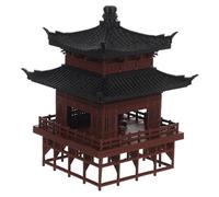 iplusmile modèle de bâtiment Ancien modèle d'architecture Ancienne Figurines de Jardin de fées Statue de bâtiment Ancien Ornement de Jardin décor Miniature Plastique Brun