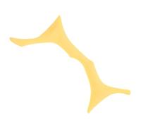 iplusmile Modèle de Guide pour Sourcils en Silicone Jaune, Pochoir Sourcils Réutilisable, Doux et Confortable, Design Ergonomique pour Maquillage Précis