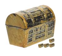 iplusmile Modèles De Mini Coffres Au Trésor 3,7 Cm, Lot De 5 Pièces En Résine, Décoration Miniature Réaliste, Accessoires De Fête Et Maison De Poupée, Éléments Décoratifs Pour Centre De Table