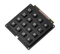 iplusmile Module Clavier à Pavé Numérique Noir 16 Touches en Plastique Solide, Clavier Matriciel Convivial pour Environnements Industriels
