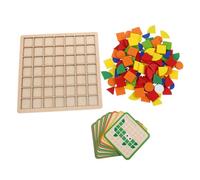 iplusmile Montessori Bois Puzzle Formes Géométriques Éducatif pour Garçon Fille Développement Créativité Tactile Facile à Nettoyer