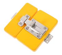 iplusmile Montessori Busy Board Bois pour Garçon Fille Accessoire Éducation Précoce Loquet de Porte Sensoriel Jeu de Motricité Fine pour Tout-Petits Jaune