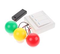 iplusmile Montessori Busy Board Éducatif avec Boutons Lumineux Rouges Verts et Jaunes Sensoriel DIY pour Développement Intellectuel et Motricité Fine Cadeau pour Garçon Fille Garçons et