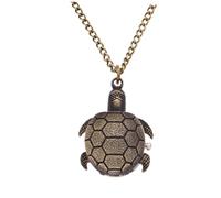 iplusmile Montre De Poche à Quartz Vintage Motif Tortue en Alliage Solide Portable Unisexe Présent Élève Usage Quotidien Petite Taille