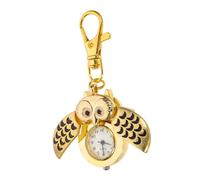 iplusmile Montre De Poche Hibou Vintage Dorée Porte-clés Décorative en Métal Solide Accessoire Présent Pratique pour Usage Quotidien