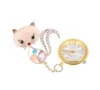 iplusmile Montre De Poche Infirmière Surveillance Multifonction à Clip Fox Tête Dorée Léger Portable pour Examen Médical Quotidien