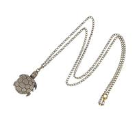 iplusmile Montre de Poche Mécanique Rétro Tortue Chaîne Léger pour Hommes et Personnes Âgées Accessoire Vintage Élégant