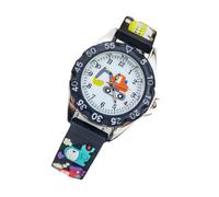 iplusmile Montre Garçon Fille Excavatrice Cartoon Silicone Noire Quartz Grand Facile à Lire et Éducative pour Apprentissage