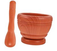 iplusmile Mortier et Plastique Ergonomique pour Ail Épices et Piments Bol de Cuisine Facile à Nettoyer Outil Manuel Polyvalent pour Broyage et Mashing