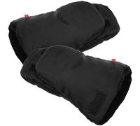 iplusmile Moufles Coupe-Vent pour Poussette d'hiver Chaudes et Isolantes 1 Paire Détachable en Coton et Tissu Oxford Protection Thermique pour Poussettes Accessoires Bébé Hiver Noir