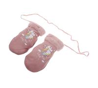 iplusmile Moufles D’Hiver Imperméables pour Garçon et Filles M Moufles Chaudes et Isolantes en Tissu Technique Doublure Polaire Motif Licorne Rose Lanière pour Ski Activités Extérieures