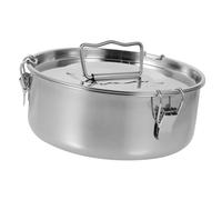 iplusmile Moule à Flan Inox avec Couvercle Moule Rond pour Pâtisserie et Cuisson Vapeur Accessoire Cuisine pour Marmite Vapeur Panier Simple et Résistant Petit Modèle