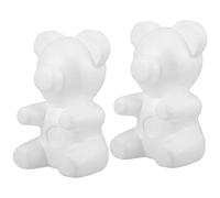 iplusmile Moule à Ours en Polystyrène 20 CM Blanc 2 Pièces pour Modélisation DIY Sculpture de Mousse Artisanale Décoration Animaux Créative et Loisirs Manuels