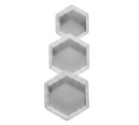 iplusmile Moule en Silicone Hexagonal Surface Lisse 3 Pièces Blanc Préserve Les Bouquets de Fleurs Réduit la Déformation pour Artisanat en Résine Maison
