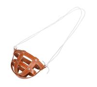 iplusmile Muselière Cheval Cuir Légère Anti-Morsure avec Large Ouverture Respirante Confortable pour Chevaux Et Bovins Masque Pâturage Sécurisé Et Pratique avec Corde