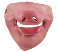 iplusmile Nez de Cochon en Latex Semi-visage pour Cosplay et Déguisement, Accessoire de Carnaval Amusant, Masque Animal Adulte pour Fête, Costume Cosplay Nez de Cochon Factice, Accessoire
