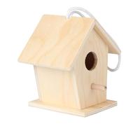 iplusmile Nichoir Kit DIY Bois Naturel avec Corde Twine Maison Décorative pour Oiseaux Mini pour Jardin Extérieur Et Loisirs Créatifs