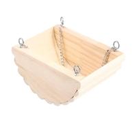 iplusmile Nid Suspendu pour Hamster et Perroquet Balançoire Bois avec Chaîne Nid Forme de Bateau pour Animaux de Compagnie