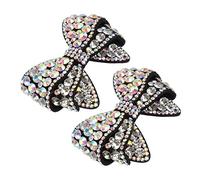 iplusmile Nœuds Décoratifs En Cristaux Pour Chaussures Petits Noirs Amovibles Matériaux Couture à La Main Accessoires Mode Femme Mariage Fête