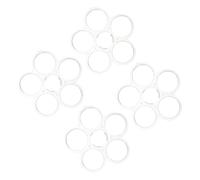 iplusmile Organisateur de Fleurs pour Vase en Plastique 4pcs Support Stable et Installation Rapide, Grille de Fleur 6 Trous pour Compositions Florales et Décorations