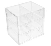 iplusmile Organisateur De Tiroirs De Bureau Transparent Petit Format, Boîte De Rangement Empilable En Plastique, Pour Bijoux Et Cosmétiques, Pour Bureau Et Salle De Bain, Mini Organiseur Multifonction