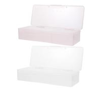 iplusmile Organisateur D'outils De Manucure 4 Pièces Boîte De Rangement Compacte Couvercles Couleurs Blanc Et Rose Rangement Maison Et Voyage