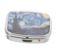 iplusmile Organisateur En Métal Portable 2 Compartiments, Étui à Pharmacie Hermétique Pour Voyage à Main, Transporte Remède Et Vitamines, Pratique Pour Bureau Et Extérieur, Petit Format Sûr Et Léger