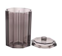 iplusmile Organisateur Maquillage en Acrylique Transparent 3 Compartiments 13,7 X 7,6 Cm Porte-boules de Coton Boîte de Rangement Ronde pour Outils et Extensions de Cils Usage Professionnel