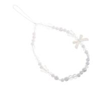 iplusmile Ornements De Téléphone Portable Charme De Téléphone Portable Dragonne De Téléphone Sangle De Bracelet De Téléphone Arc De Chaîne De Téléphone Blanche Plastique