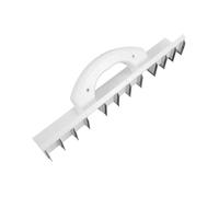 iplusmile Outil de Mastic truelles à plâtre Outil de grattoir jointoyer truelle de Finition pour béton spatule de Construction à Haut rendement Outil d'angle Métal Blanche