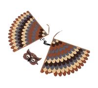 iplusmile Owl Wings Costume For Felt Bird Cape And Headband Imaginative Roleplay Outfit For Halloween Birthdays And School Performances