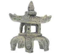iplusmile Pagode en Résine pour Aquarium Cachette Creuse pour Crevettes et Poissons Ornement Décoratif Asiatique sous-Marin Maison Abri pour Aquarium Petite Taille Décoration Sécurisée pour