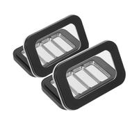 iplusmile Palette Magnétique Vide de Maquillage 2 Pièces Format Compact Boîte Godets Fards à Paupières Noirs Mats pour Voyage Usage Professionnel ou Personnel