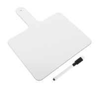 iplusmile Pancarte de Classe Double Face Réutilisable Effaçable à Sec Tableau Blanc Portable Main pour École et Jeux avec Stylo Pratique pour Vote et Notation