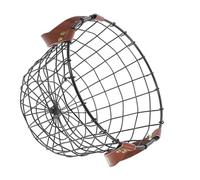 iplusmile Panier à Linge Métal avec Poignée Grand Panier Rond Fil de Fer Style Vintage pour Rangement de Couvertures et Décoration Rustique