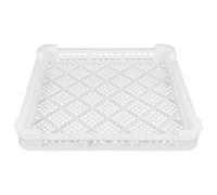 iplusmile Panier de Congélation Plastique Blanc 370x350x60 Mm pour Chambre Froide Orifice de Drainage, Multifonction pour Séchage et Congélation Alimentaire, Usage Professionnel